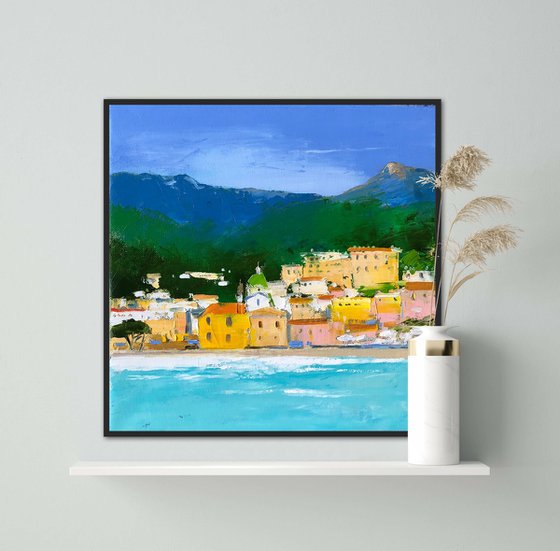 Italian Rivera painting 30-30 cm