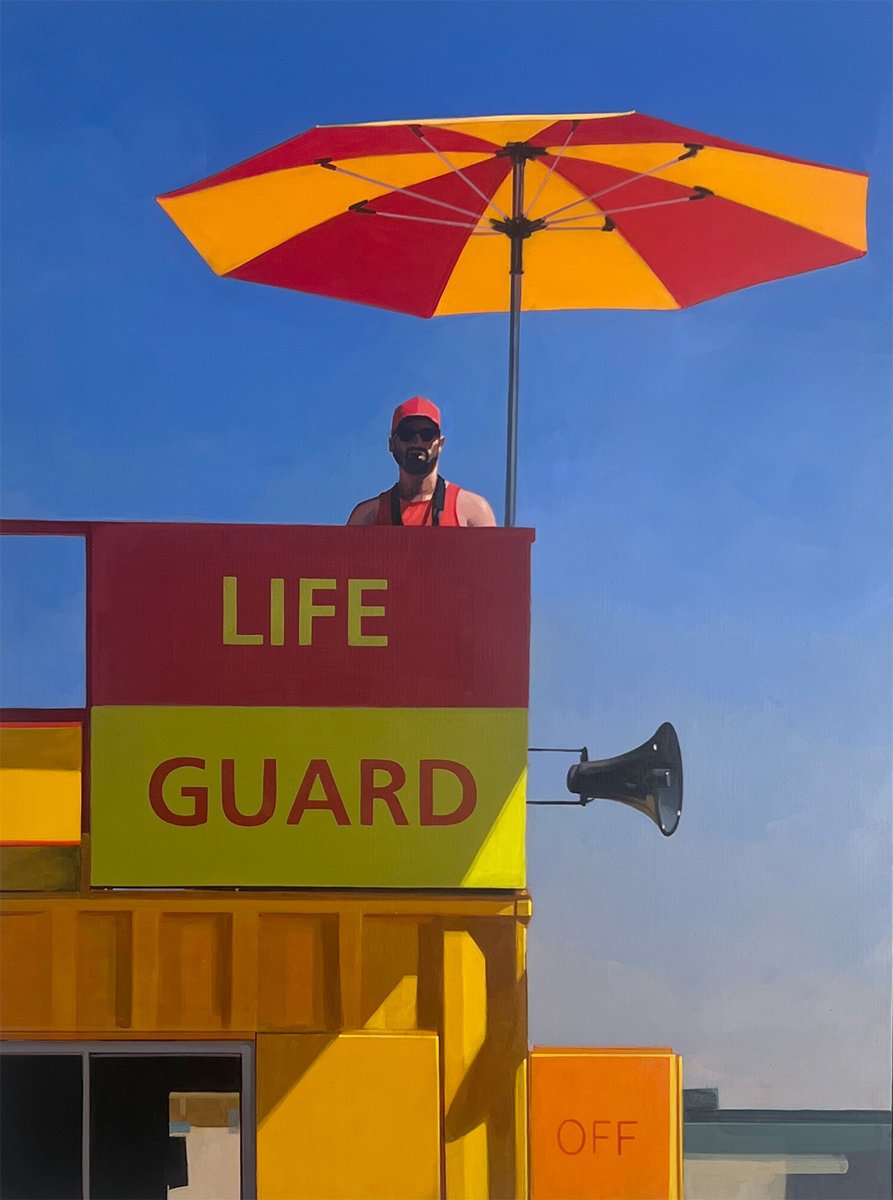  Life Guard By Andrew Morris, 19 X 26, Artwork For Sale On Artfinder