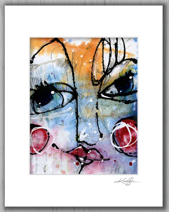 Funky Face Whimsy 21 - Painting by Kathy Morton Stanion