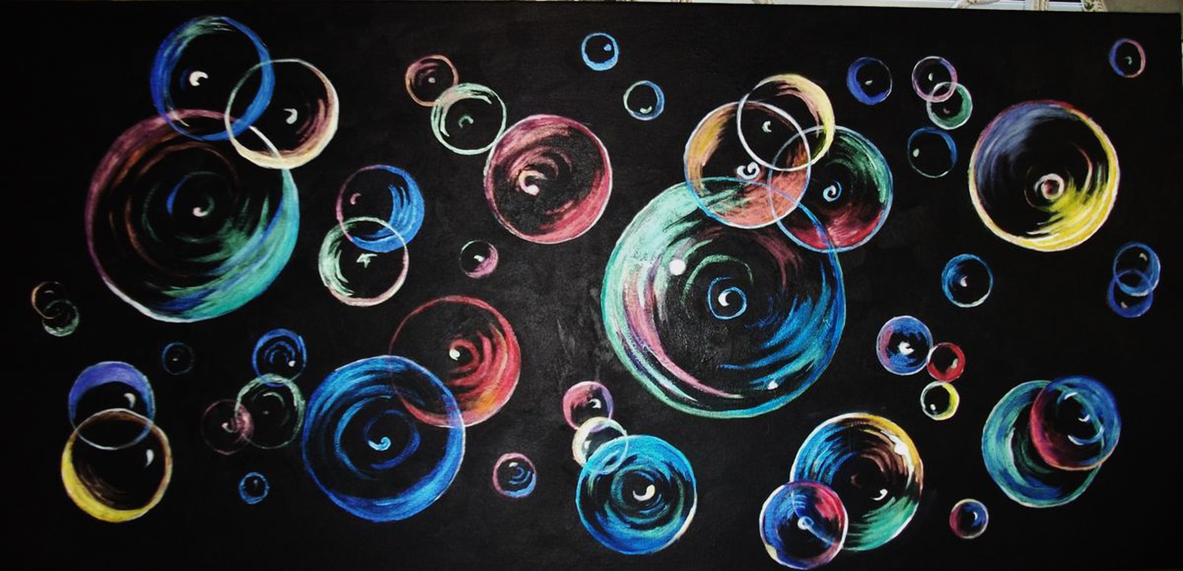 Bubbles Acrylic Painting By Lynda Cockshott Artfinder