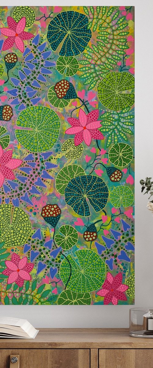 Lotus Pond by Oxana Lazari