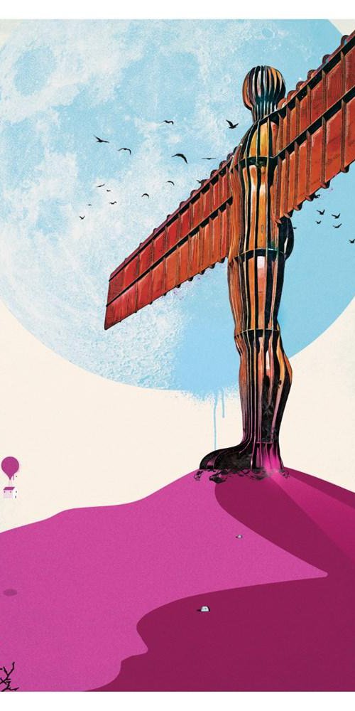 Angel of the North Purple by Emilie DeBlack