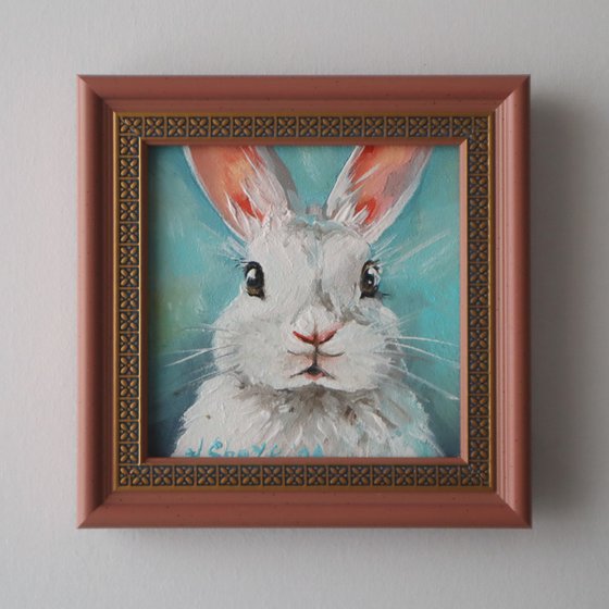 Bunny Painting Framed