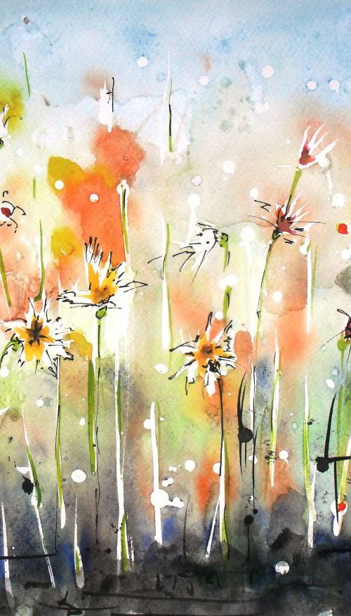 The summer  of meadow by Beta Sudnikowicz
