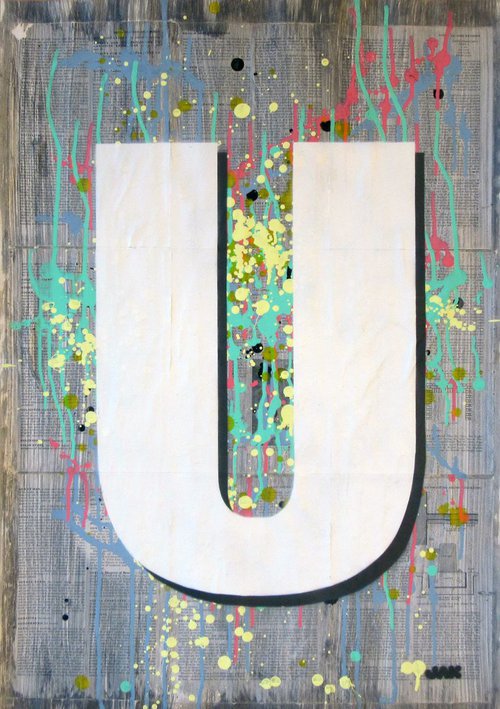 U - Helvetica Heavy Condensed by Jak Blue