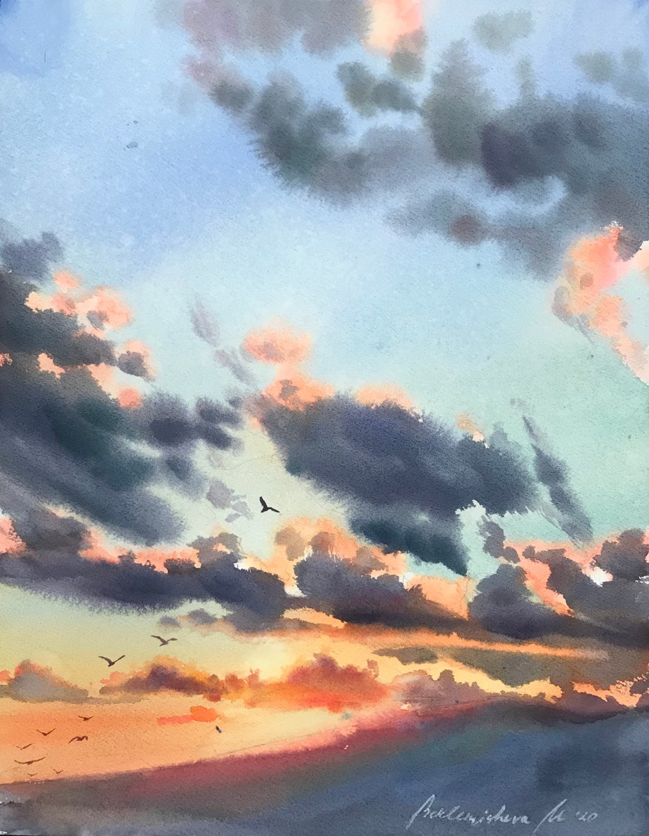 Cloudy sky by Maria Beklemisheva