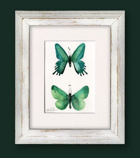 Butterflies - Watercolor by Kathy Morton Stanion