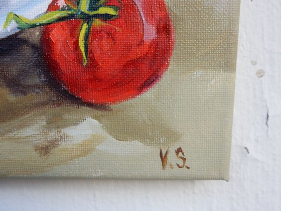 Branch of tomatoes (1). Still life.