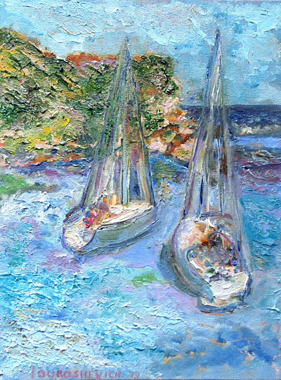 Night Boats in Venice