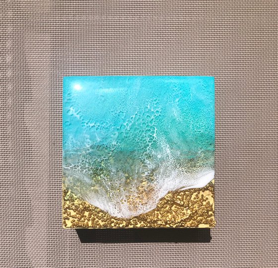 Teal Waves #43 Ocean Waves Painting