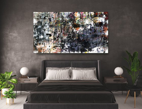 Urban Street 25 - XXL Abstract Painting by Kathy Morton Stanion