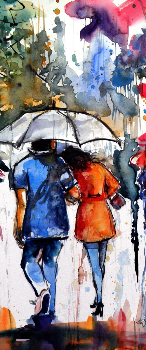 Walk in rain by Kovács Anna Brigitta