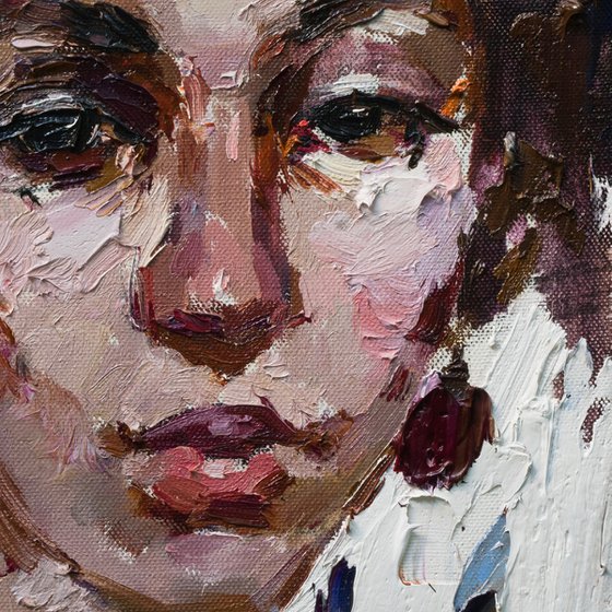 Woman portrait Original oil painting