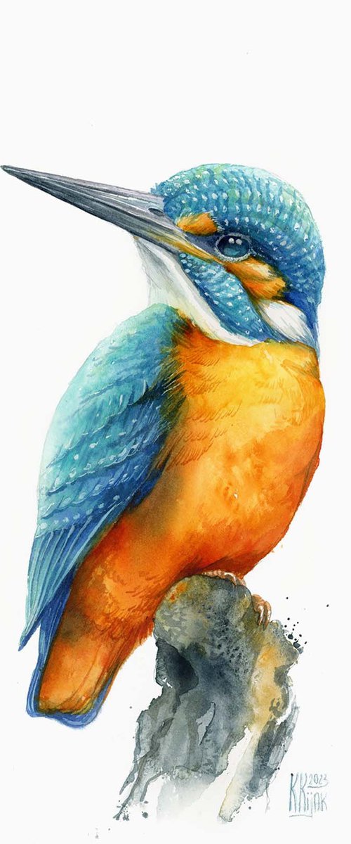 Emerald and Fire: The Kingfisher's Allure by Karolina Kijak