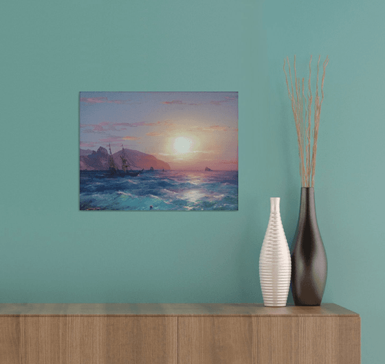 Inspired by Aivazovsky - Seascape(30x40cm, oil painting)