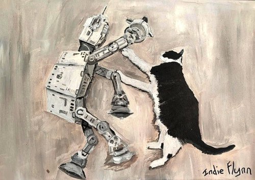 at-at cat love by Indie Flynn-Mylchreest of MeriLine Art