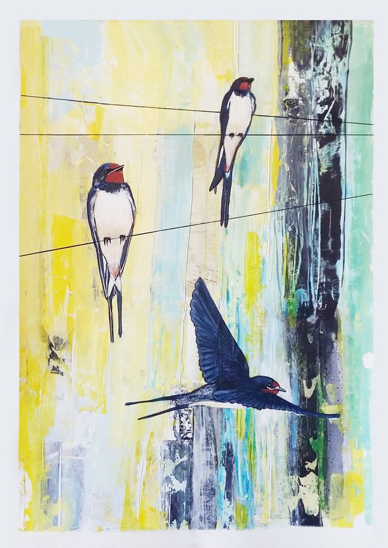 Reserved for customer order - Summer's swallows