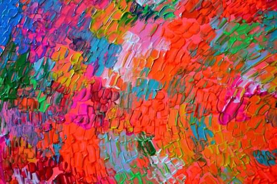 Belly Gypsy Dance - 200x70 cm  XXXL Large Modern Abstract Big Painting - Ready to Hang, Office, Hotel and Restaurant Wall Decoration