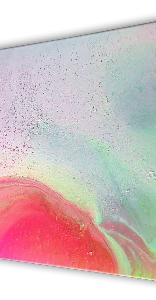 "Cracks In The Ether" - FREE USA SHIPPING - Original Abstract PMS Fluid Acrylic Painting - 20 x 16 inches by Preston M. Smith (PMS)