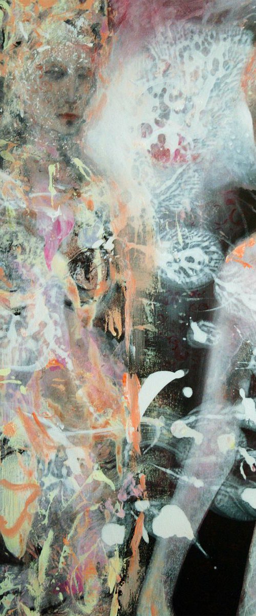 DIAPHANE COSMIC ANCESTRAL WEDDING LIGHT COUPLE NIGHT INCANDESCENTS LARGE MASTERPIECE BY KLOSKA by Kloska Ovidiu