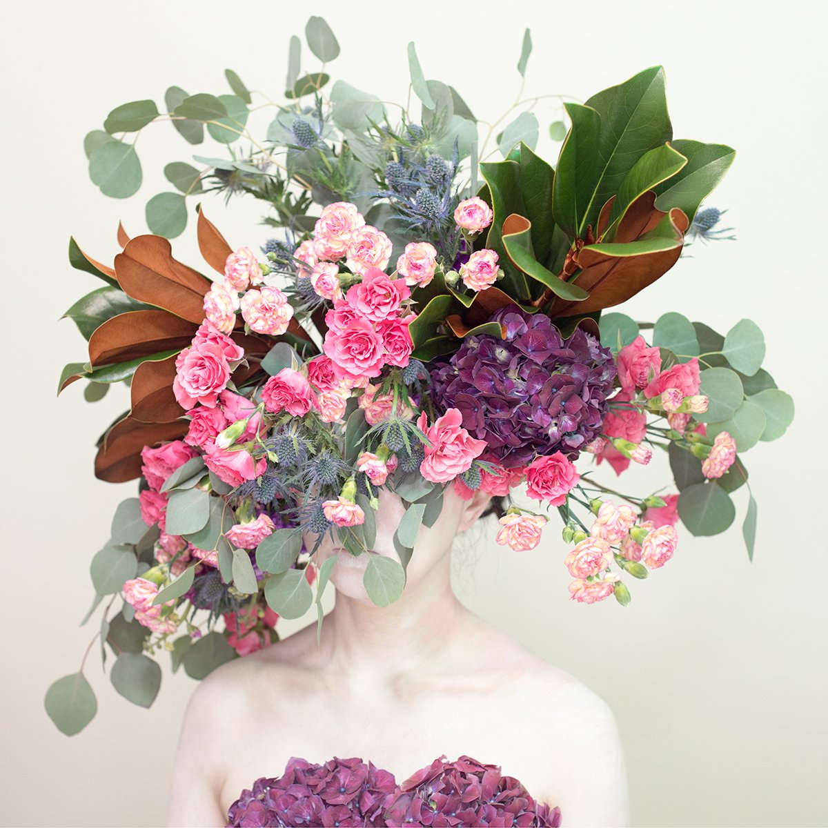 Expressive Portrait Photograph By Ziesook You, 24 X 24", Scent Of Austin 11042021, Original Artwork