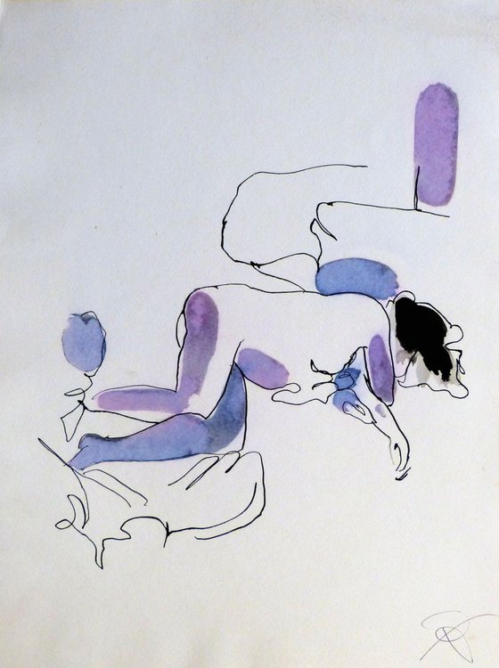 Sleeping Nude, 24x32 cm