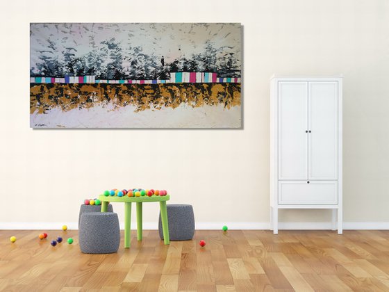 CANVAS ONLY - Borderline - 200 x 100 cm - XXXL (80 x 40 inches)