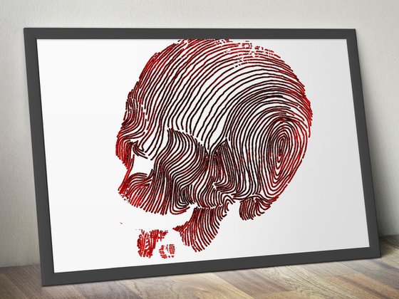 Skull: Framed Artwork, 16 x20 inches(40x50cm)