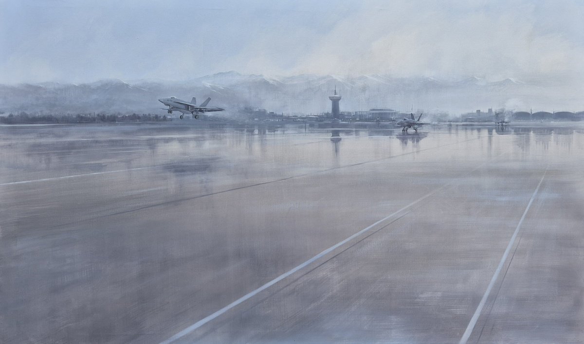 Expressive Landscape Oil Painting By Rafael Carrascal, 64 X 39", Mirage, Original Artwork