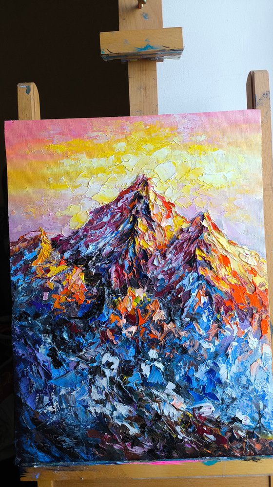 Golden Peaks at Sunset