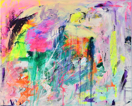 Niagarafälle 80x100cm. / 32" x 39" / colorful abstract painting (2020)