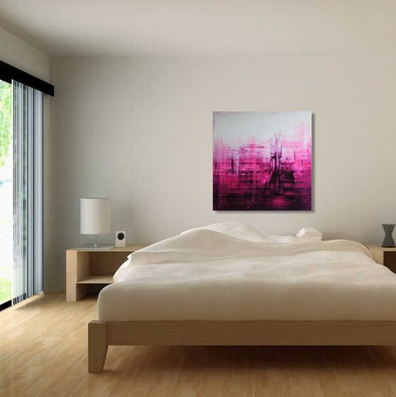 She Likes To Dream In Pink III - 100 x 100 cm - XXL (40 x 40 inches)