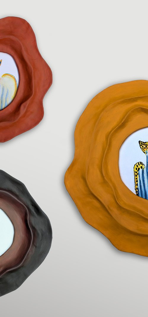 Three fishes with frames by Egle Colucci