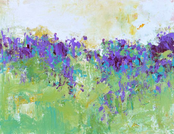 Violet Field 11x14 inches