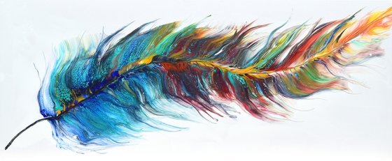 Magic Feather - Large Painting 72" x 30"