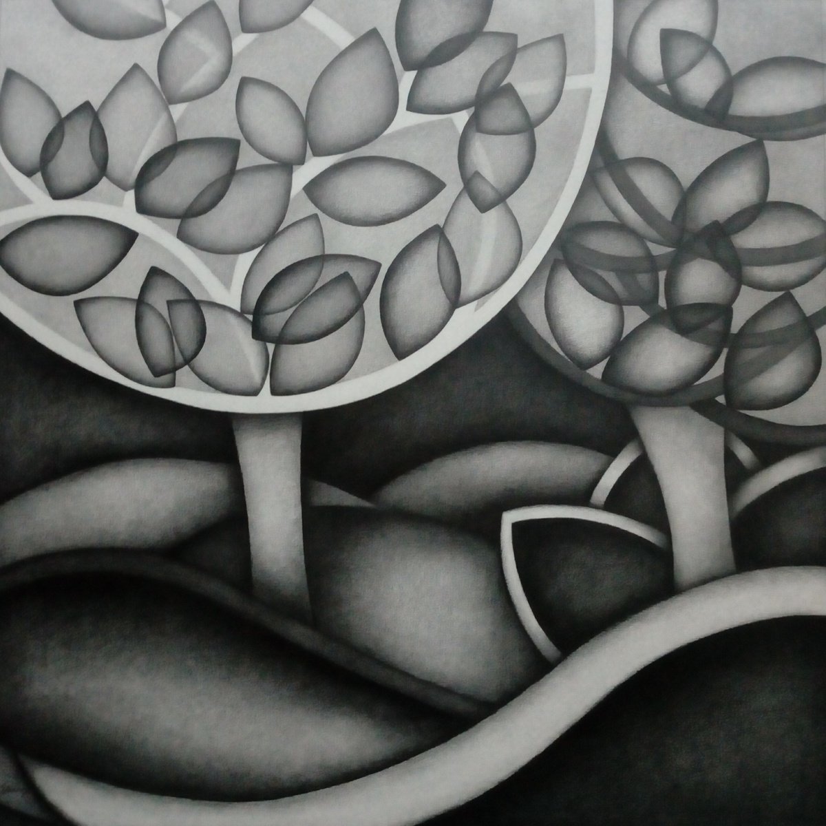 Forest in gray by Brenda Daniela