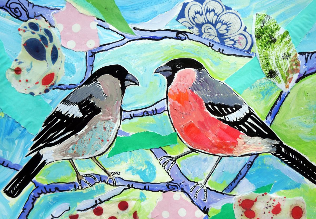Bullfinches by Julia Rigby