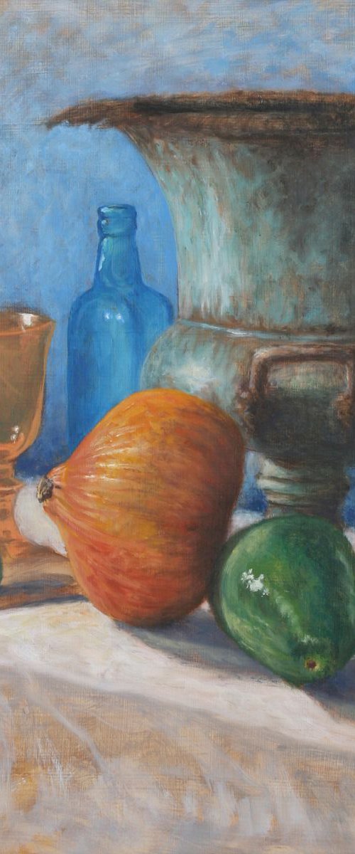 Still Life with Squash and Avocado by John Fleck