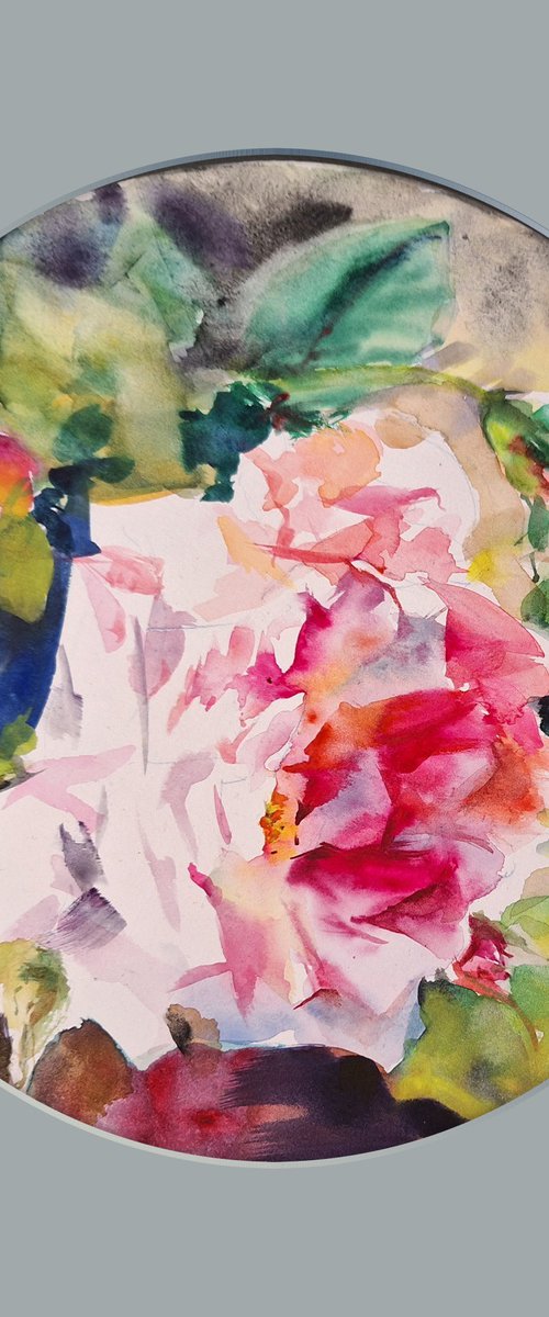 Pink rose by Irina Bibik-Chkolian