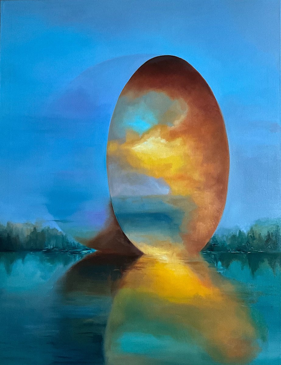 Expressive Oil Painting , The Birth Of Light By Natalia Lugovskaya, 35 X 46, Artwork For Sale On Artfinder