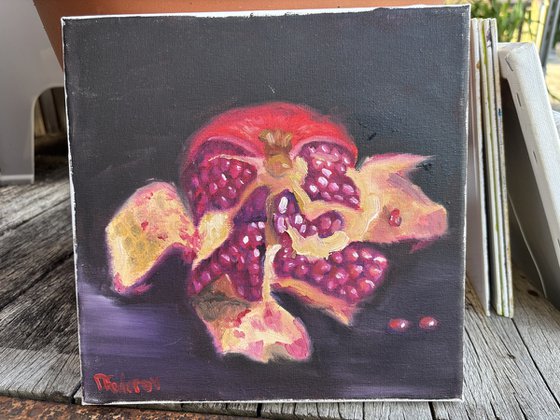 Still life with pomegranate