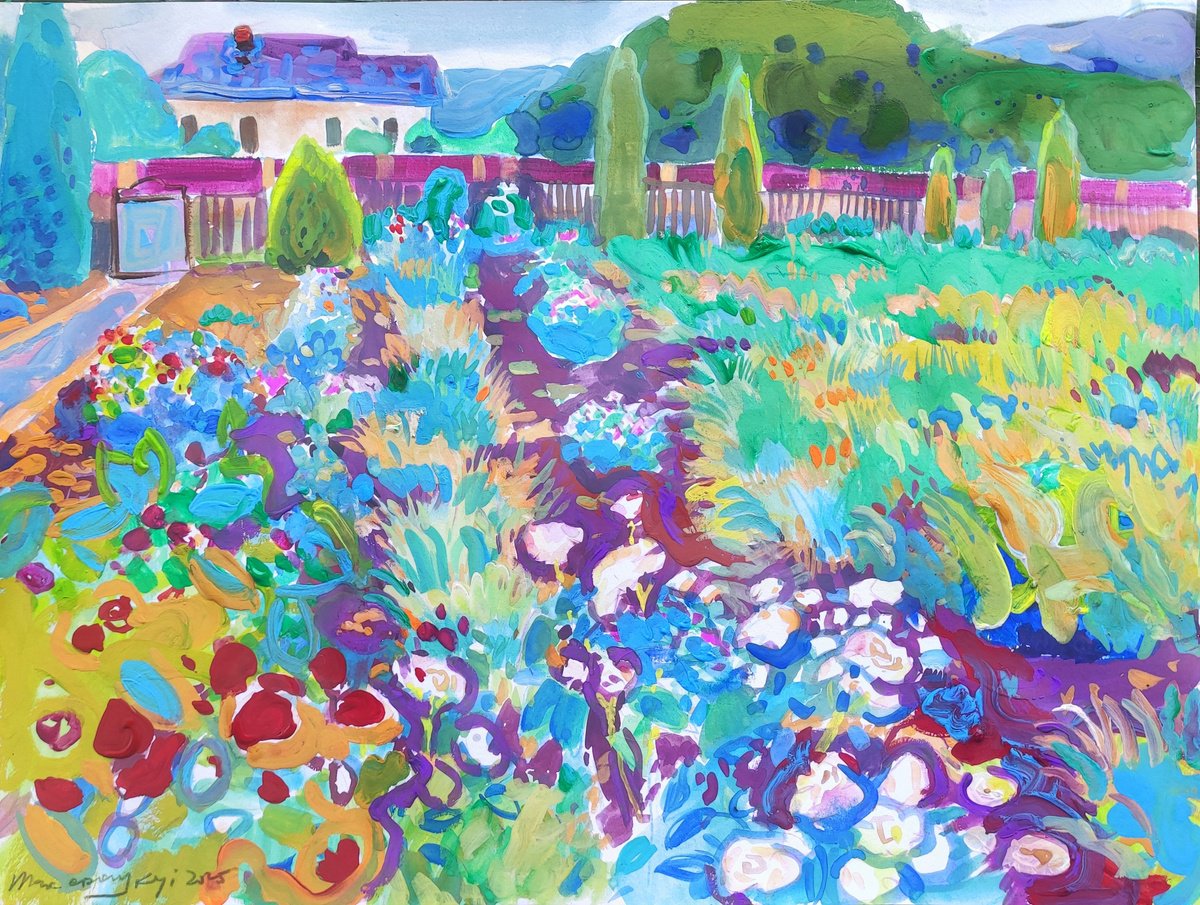 Surrealistic Landscape Acrylic Painting By Pavlo Makedonskyi, 21 X 17", The Rain Has Passed., Original Artwork