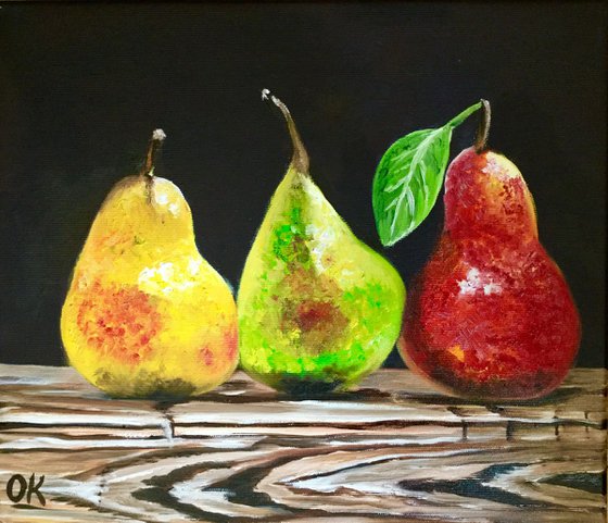 Pears. Still life .