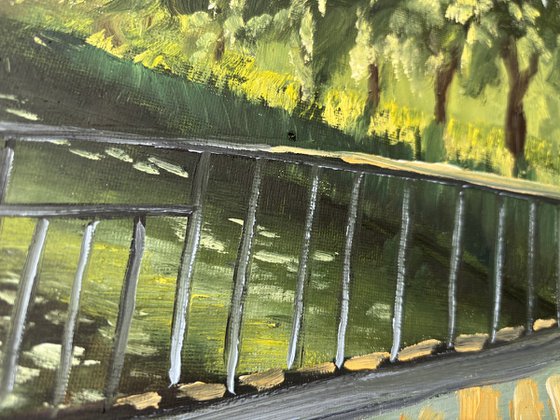 Golden Hour Shadows on the Bridge
