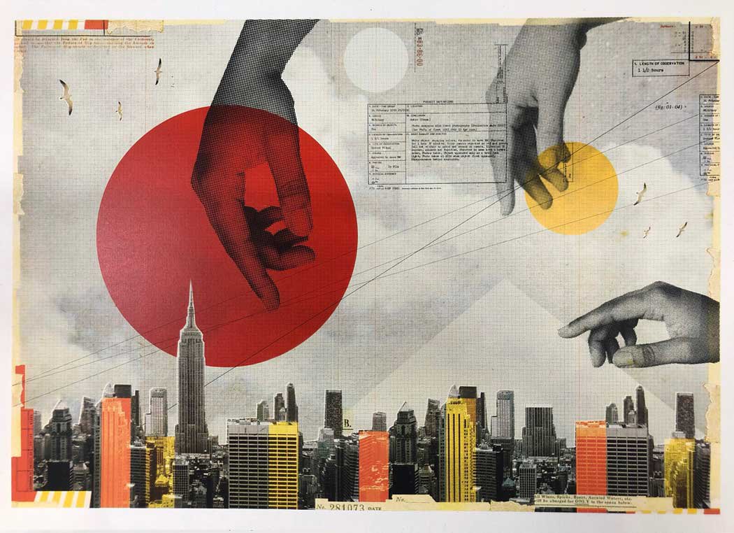 Cityscapes Screenprint By Maxine Gregson, 28 X 20", Checkmate, Original Artwork