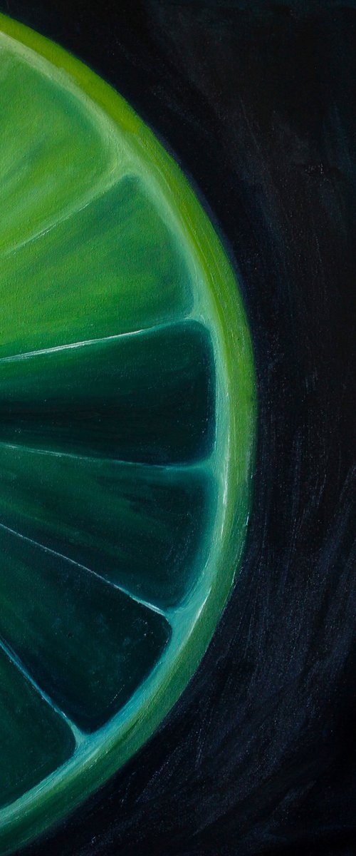 Lime, 50x60cm by Anastasiia Novitskaya