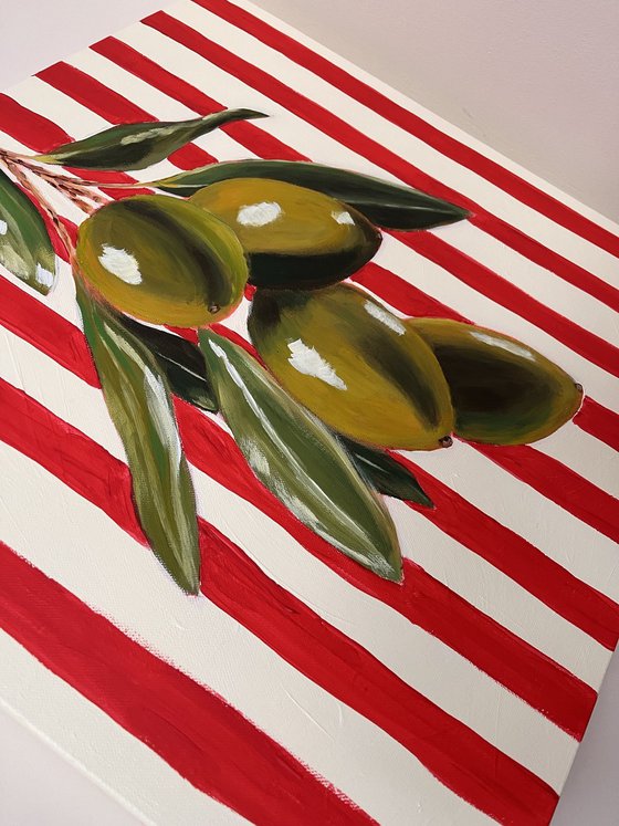 Vintage Striped Olives