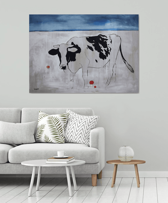 Cow and Red Toadstools