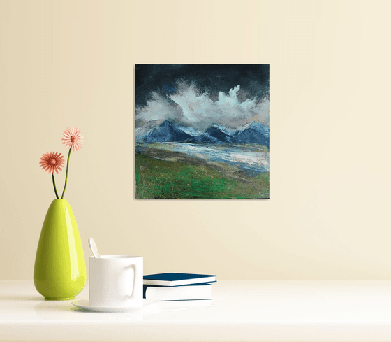Landscape  ' Lonely Peaks  ‘ By Maxine Martin