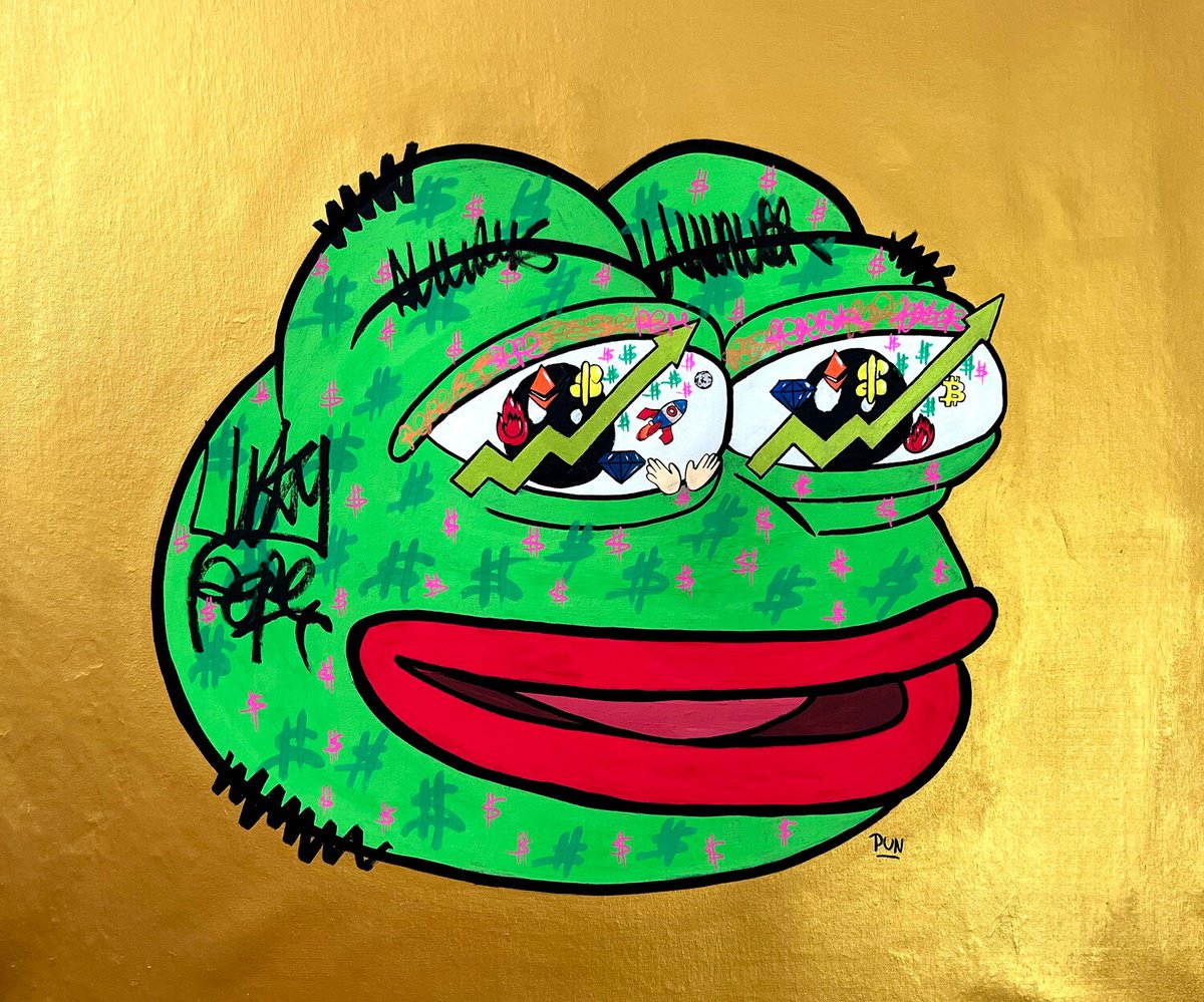 Golden Pepe Portrait N*1 by Carlos Pun Art